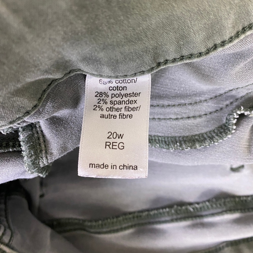 Maurices Jeans Womens Plus Size 20w Regular Olive Green Skinny Leg Stretch Denim - Picture 3 of 12